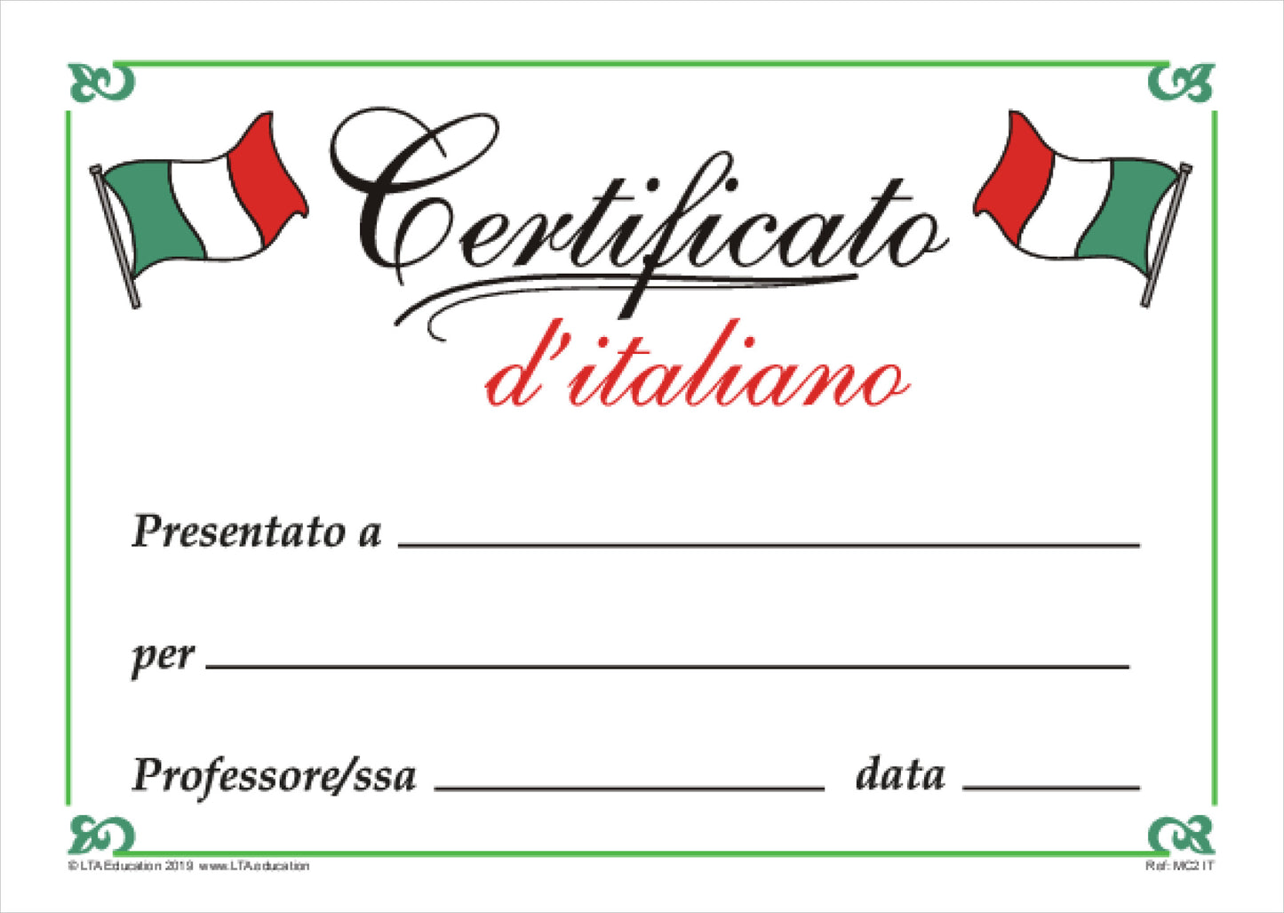 Merit Certificate 2 Pack