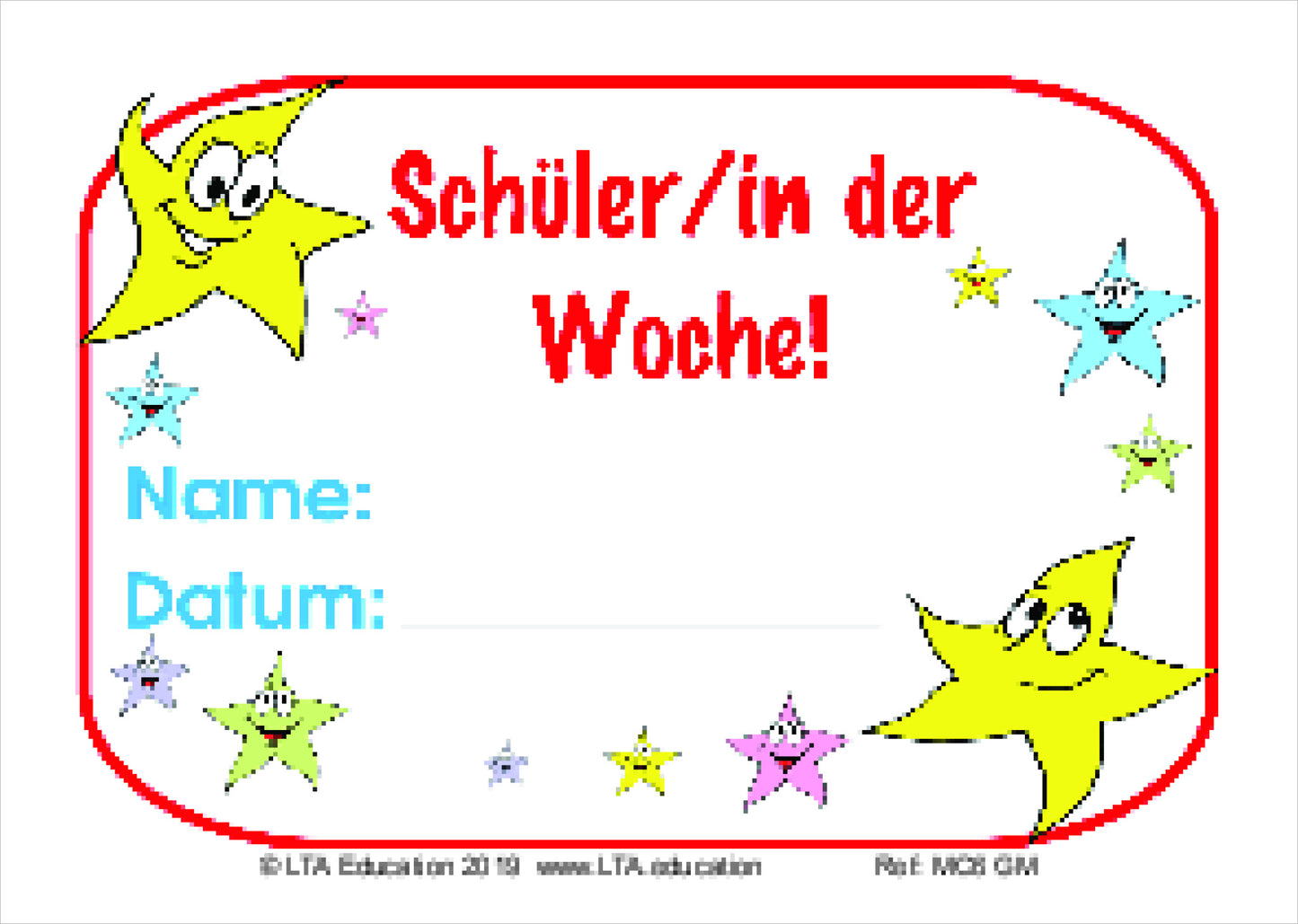 Student of the Week Certificate