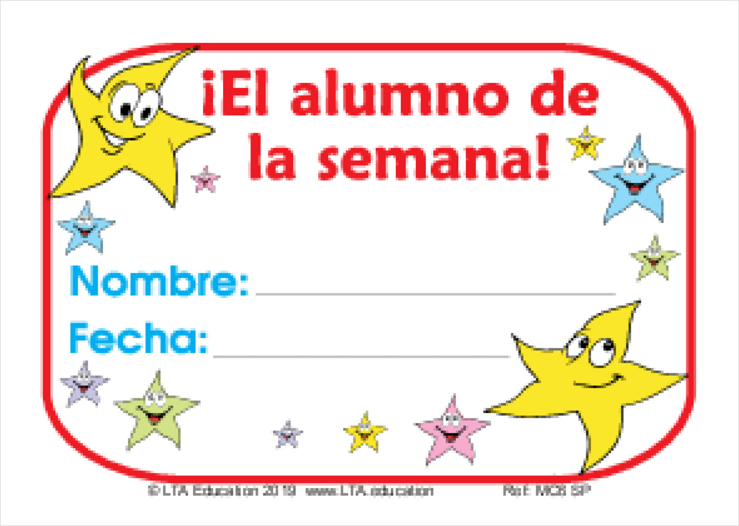 Student of the Week Certificate