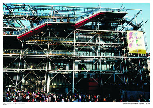 Main facade of the Pompidou Centre