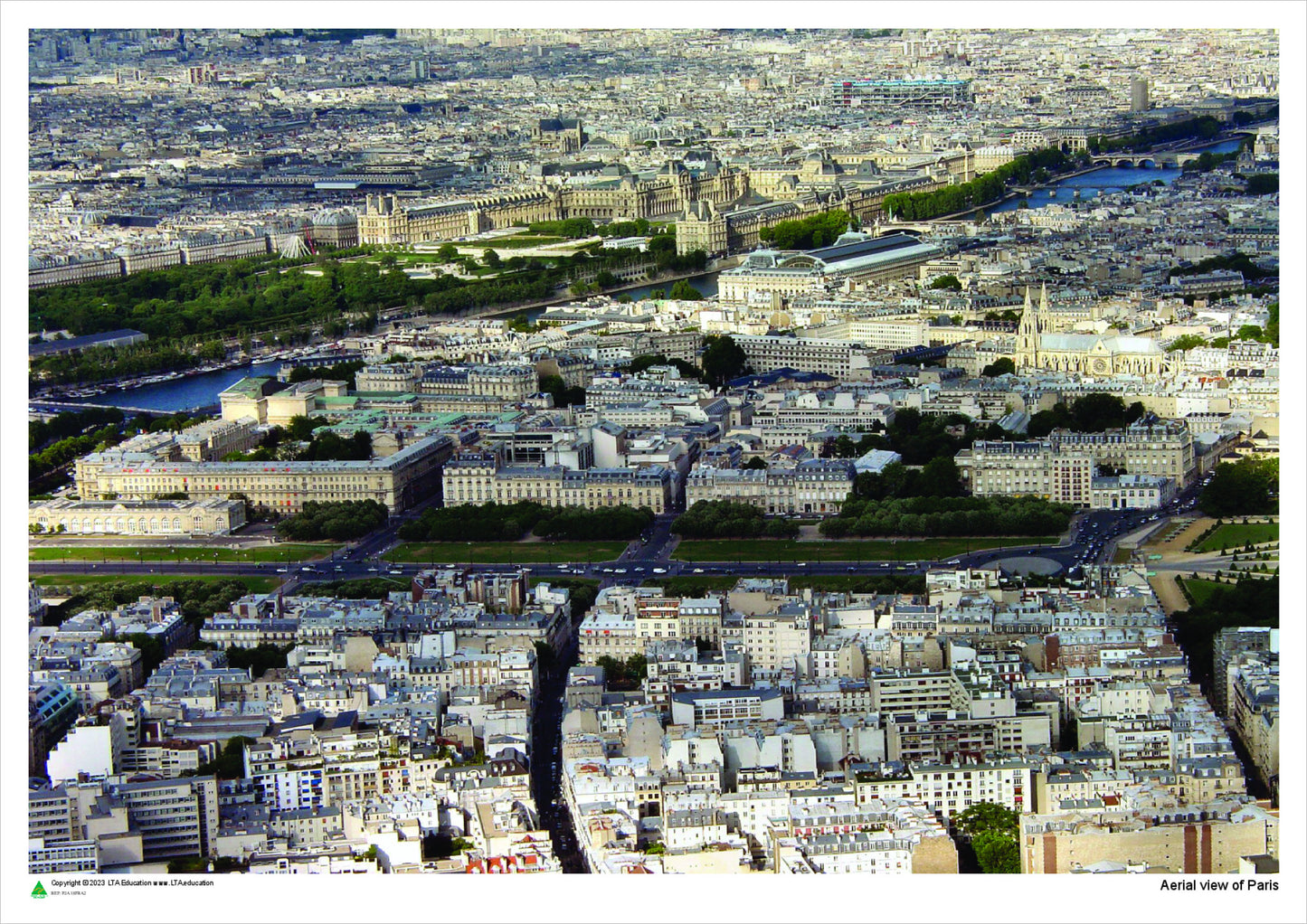 Aerial view of Paris