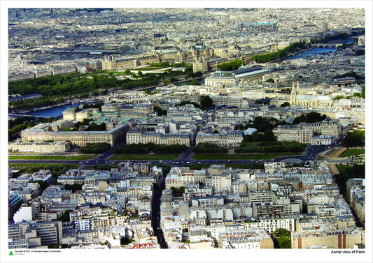 Aerial view of Paris