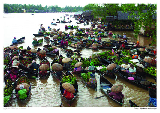 Floating market at Kalimantan