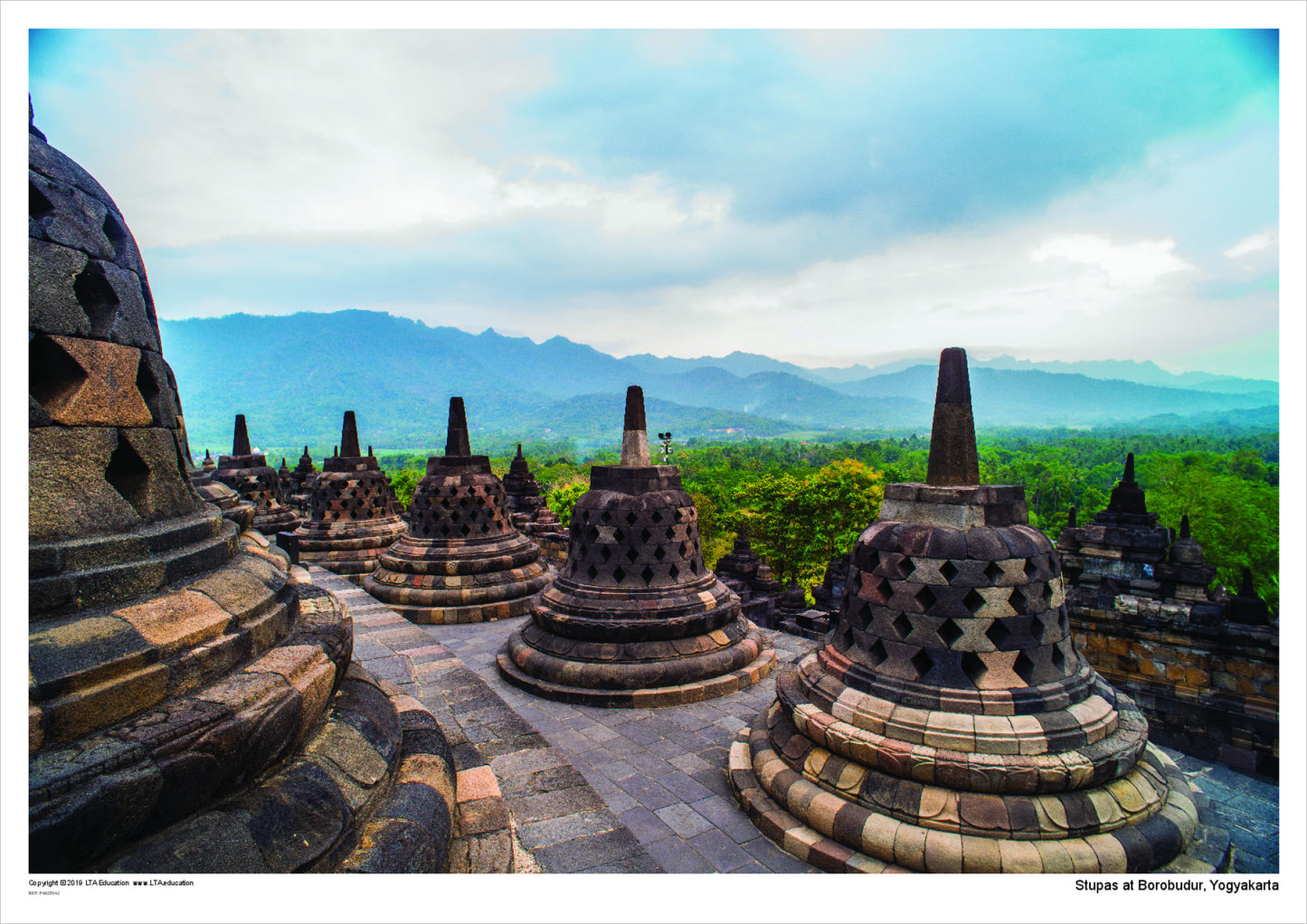 Stupas at Borobudur, Yogyakarta