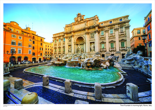 Trevi Fountain in morning light, Rome, Italy