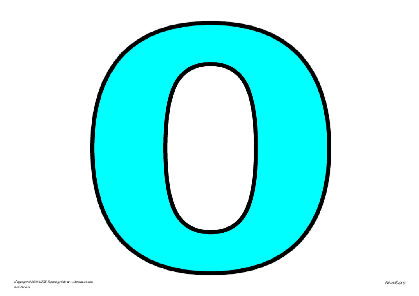 'Numbers 0-20' Picture Cards