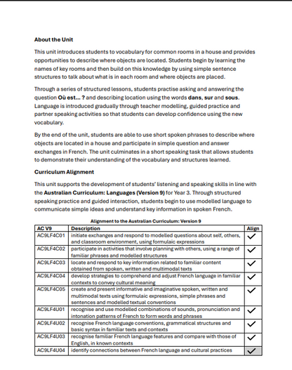 Year 3 Unit 1 Complete Unit (Single Teacher Licence)