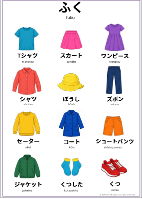 Clothes 2 Vocabulary Chart