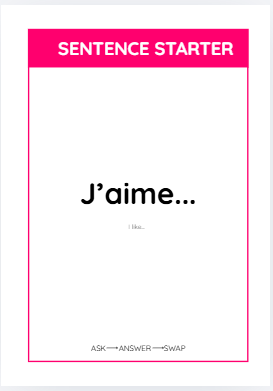 'What I Like To Do' Conversation Cards