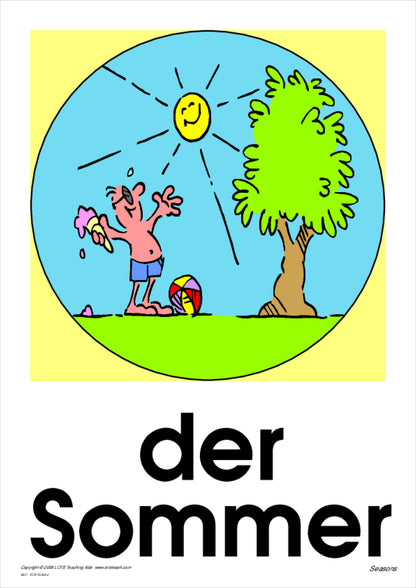 The Seasons Vocabulary Cards
