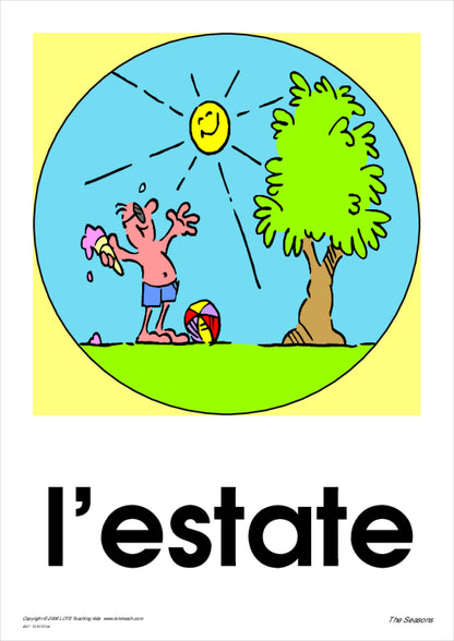 The Seasons Vocabulary Cards