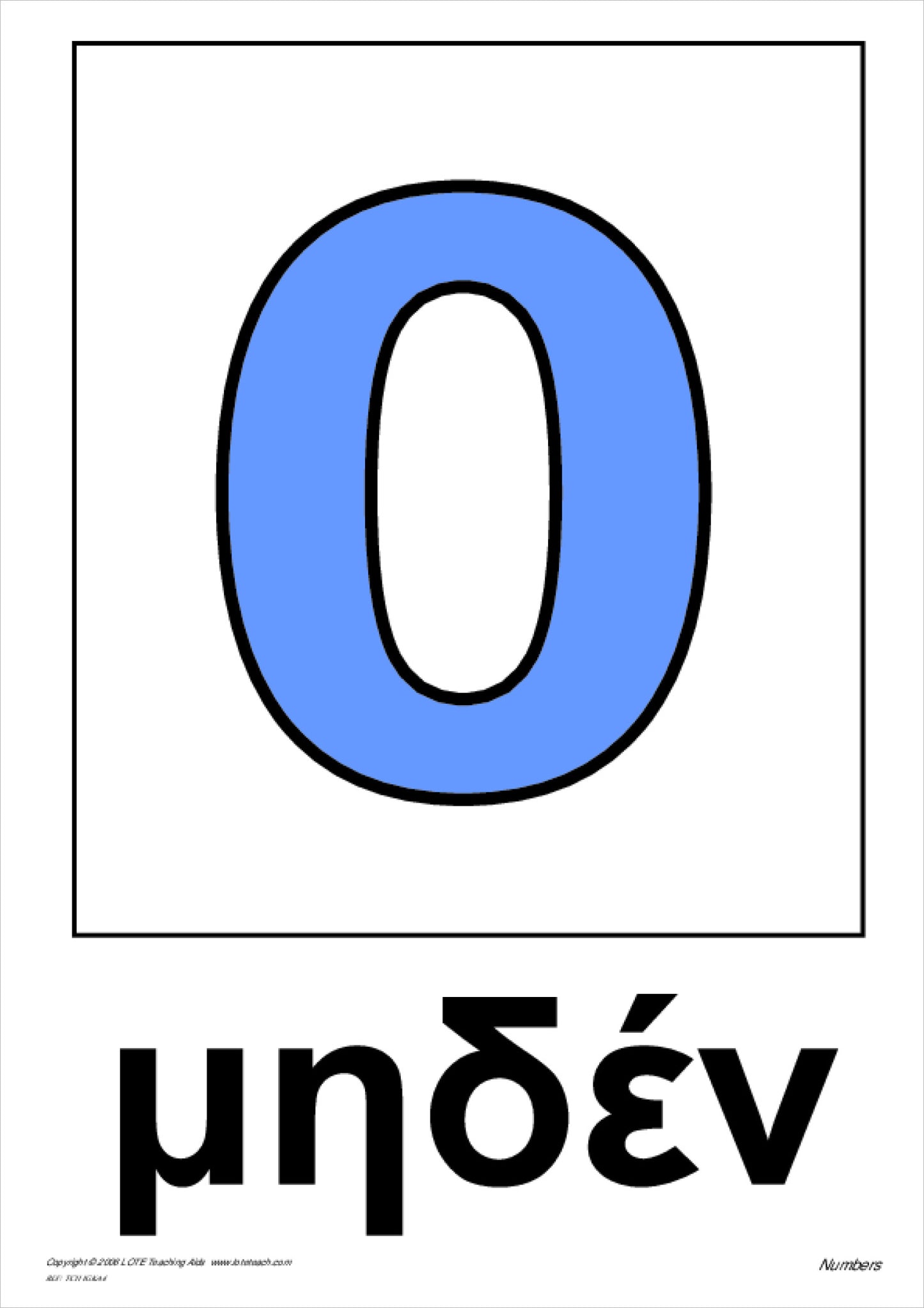 Numbers 0-20 Theme Cards