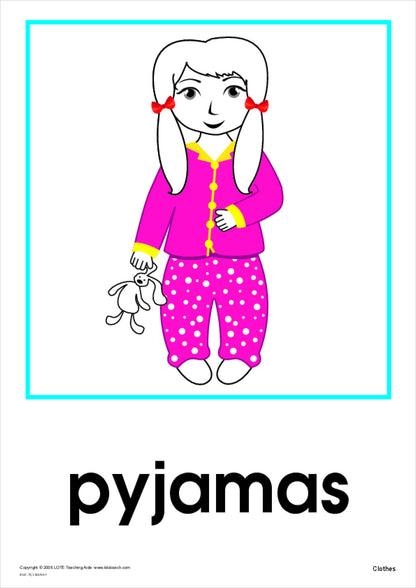 Clothes Vocabulary Cards
