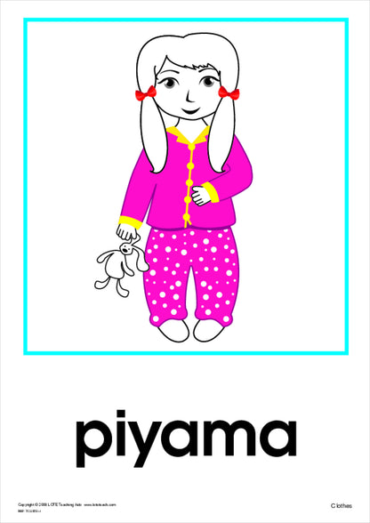 Clothes Vocabulary Cards