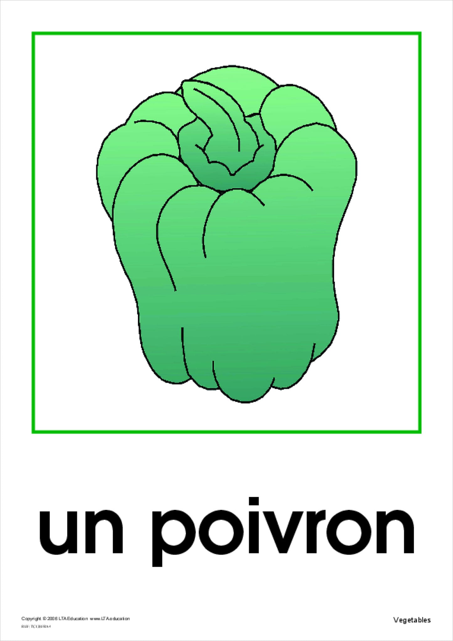 Vegetables Theme Cards