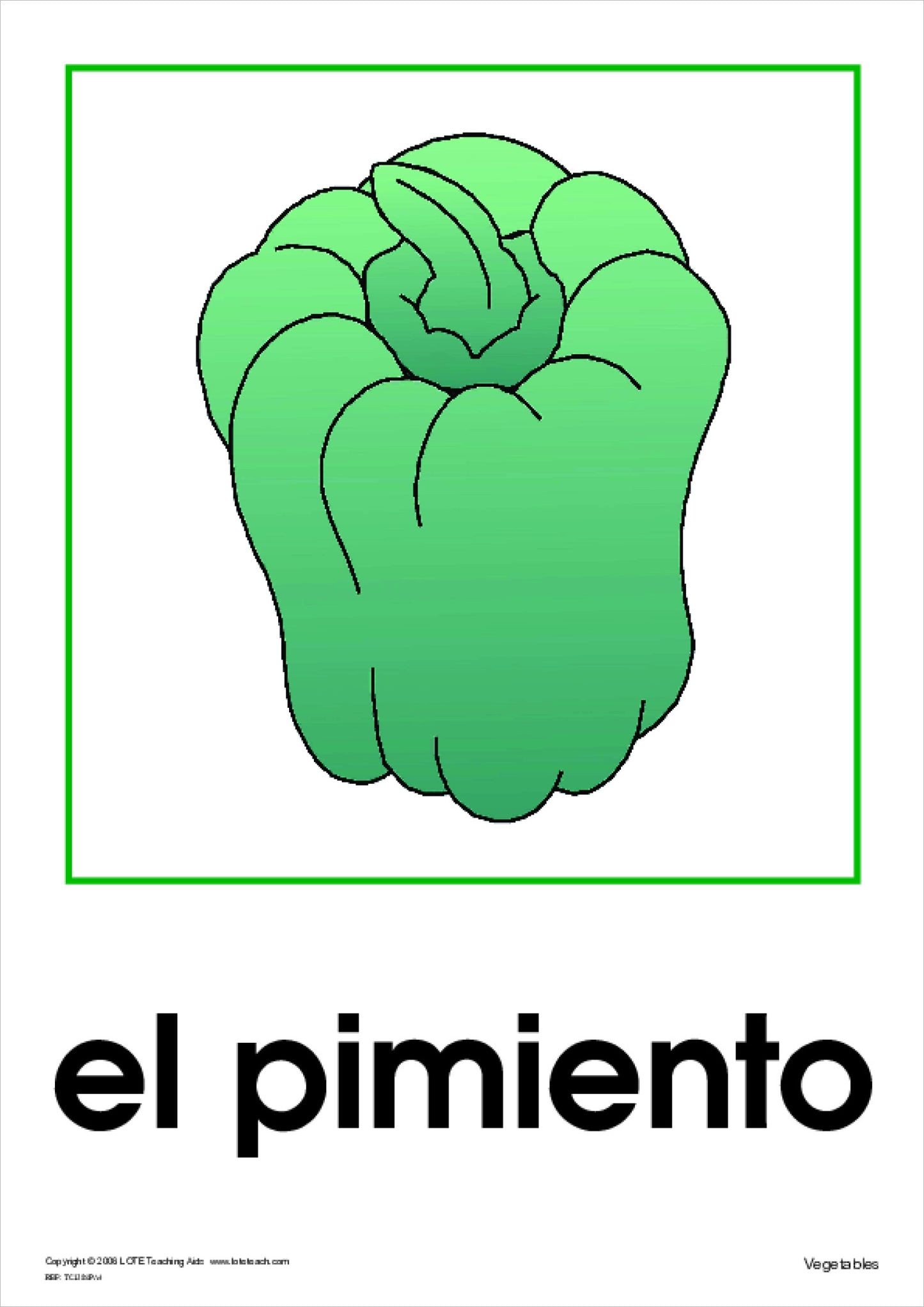 Vegetables Theme Cards