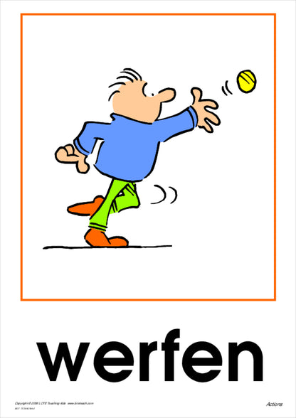 Actions Vocabulary Cards