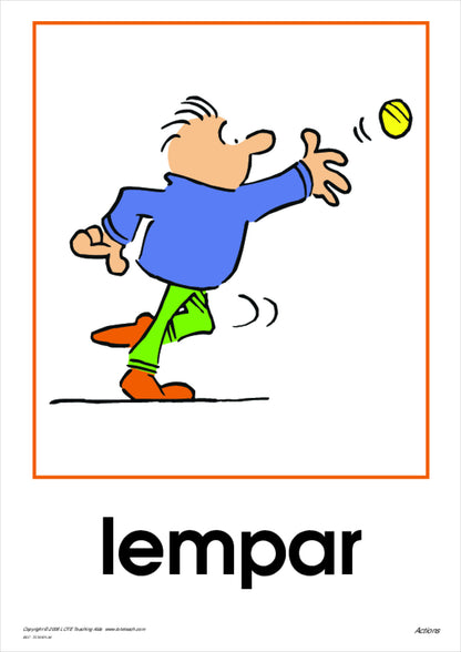 Actions Vocabulary Cards