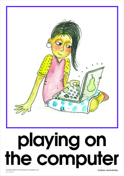 Hobbies and Activities Vocabulary Cards
