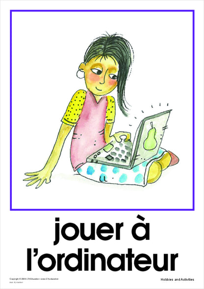 Hobbies and Activities Vocabulary Cards