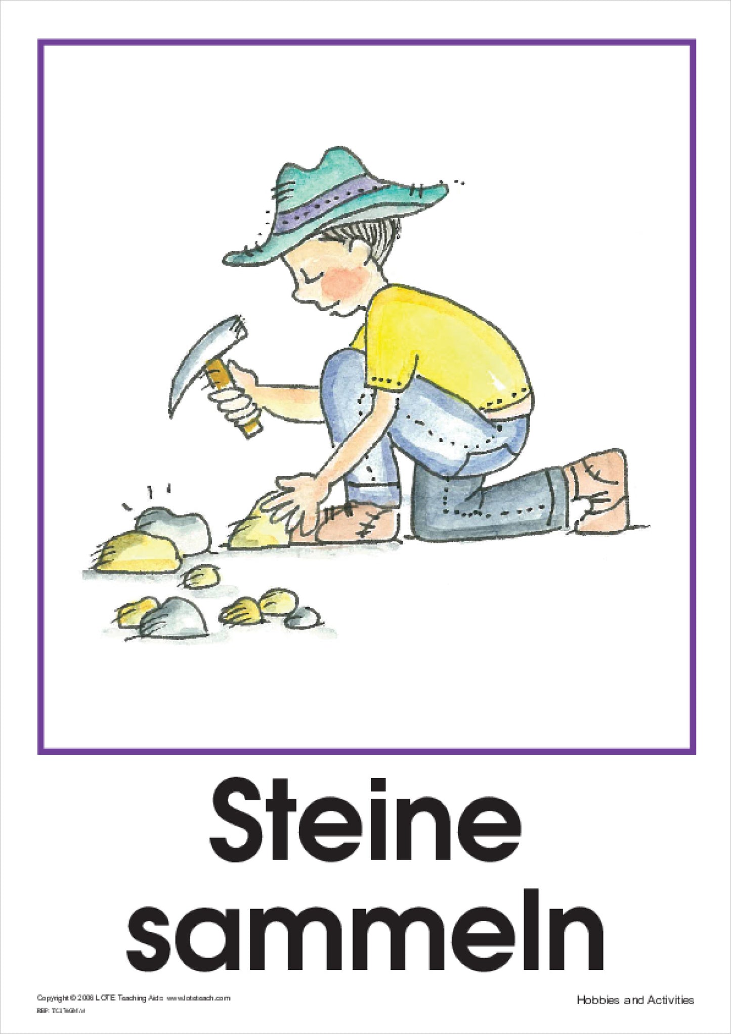 Hobbies and Activities Theme Cards