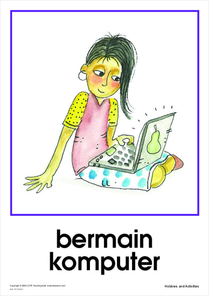 Hobbies and Activities Vocabulary Cards