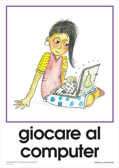 Hobbies and Activities Vocabulary Cards