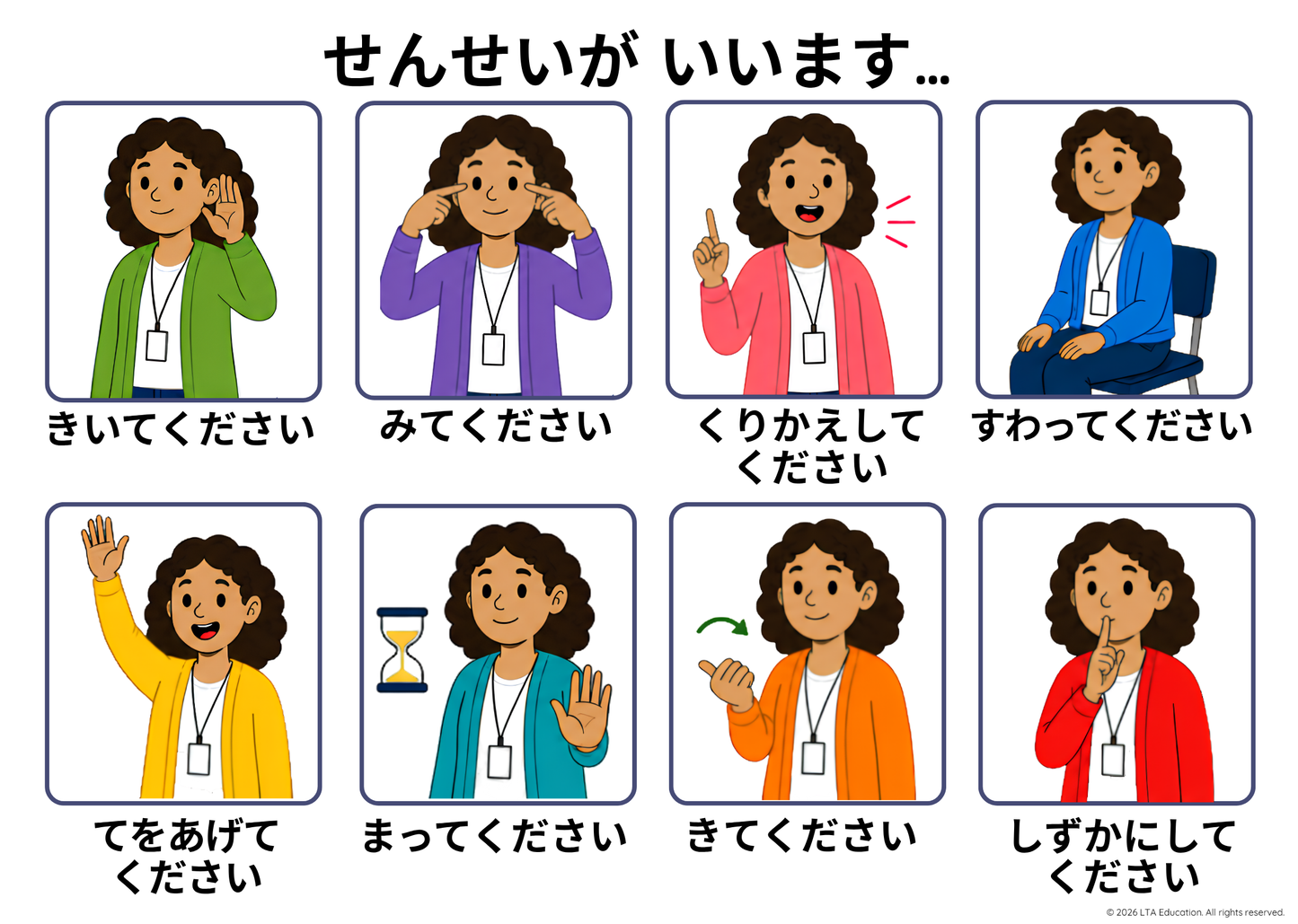 The Teacher Says – Classroom Instructions Chart