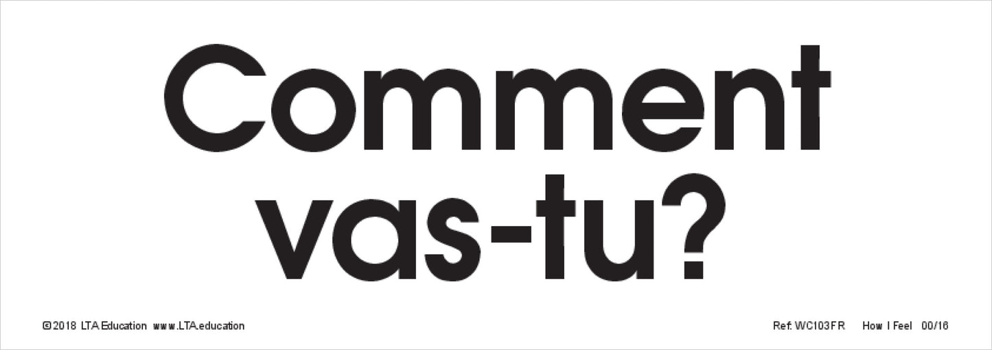 How I Feel Word Cards