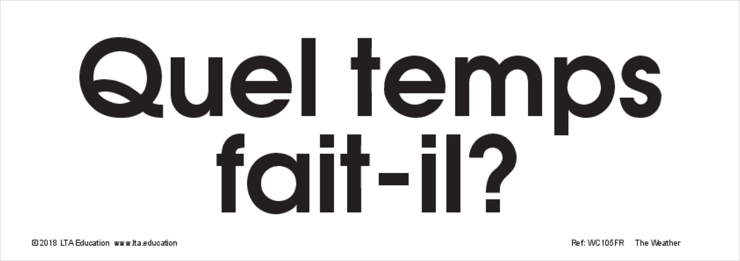 The Weather Word Cards