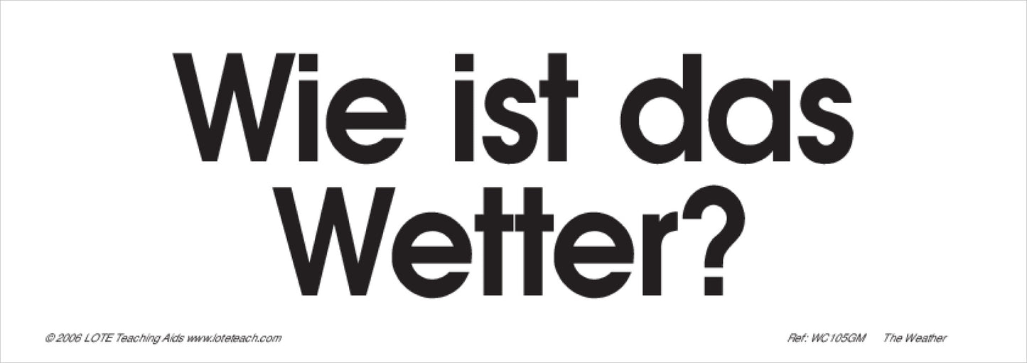 The Weather Word Cards