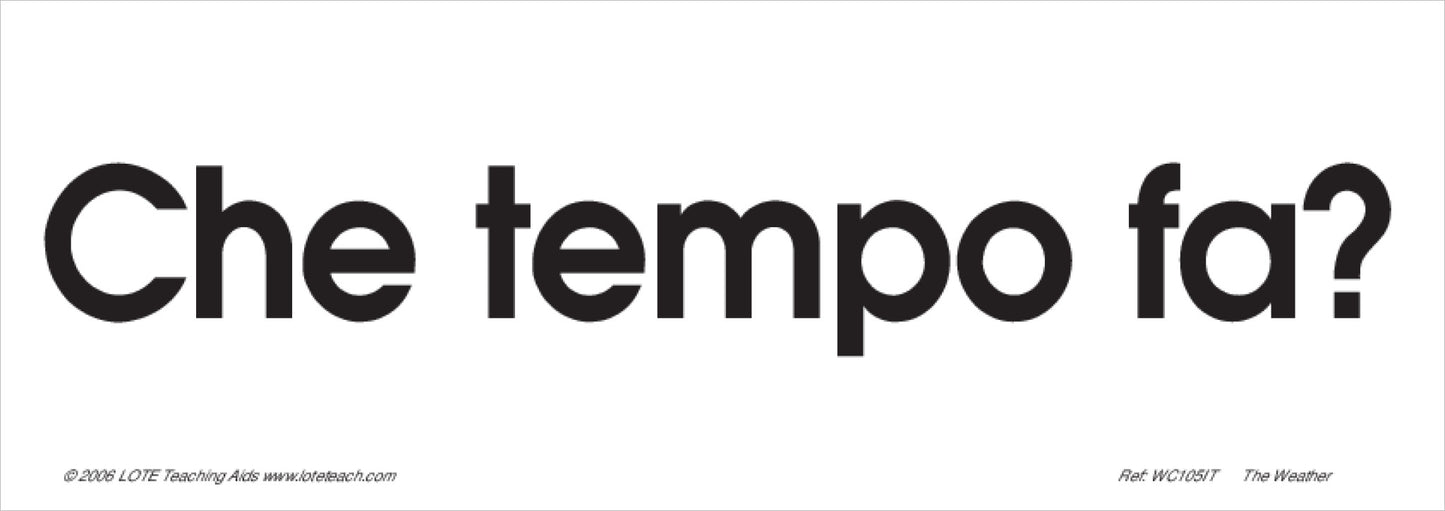 The Weather Word Cards