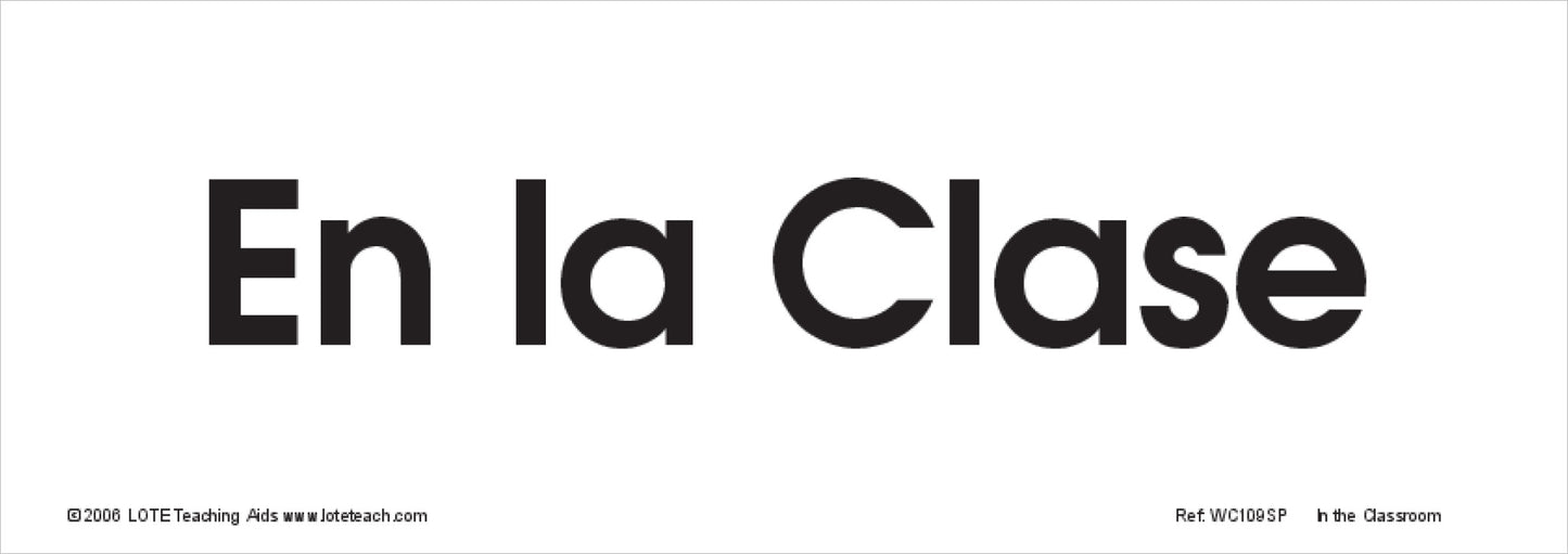 In The Classroom Word Cards