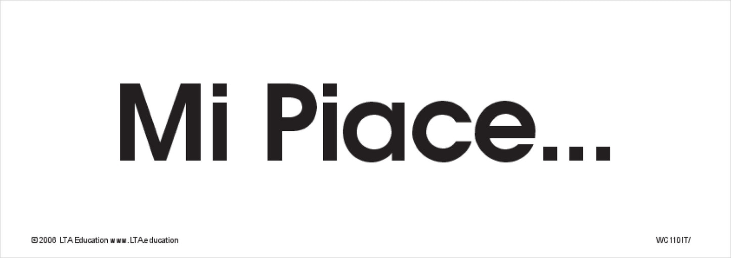 'What I like to do' Word Cards