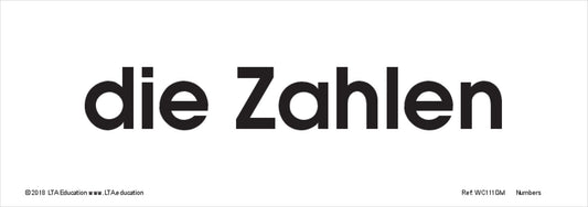 Numbers 0-20 Word Cards