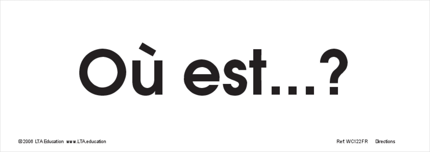 Directions Word Cards