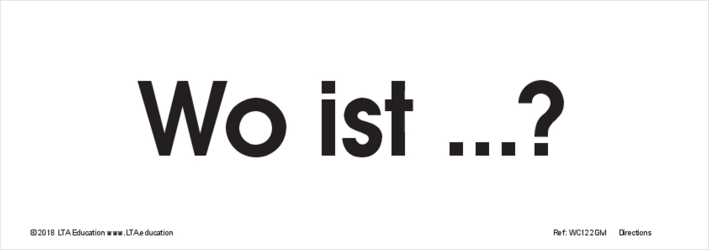 Directions Word Cards