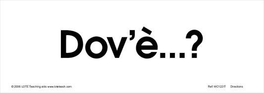 Directions Word Cards