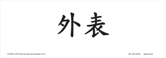 Appearance Word Cards