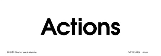 Actions Word Cards