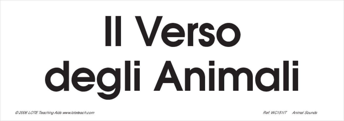 Animal Sounds Word Cards