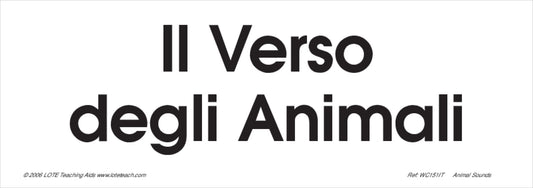 Animal Sounds Word Cards