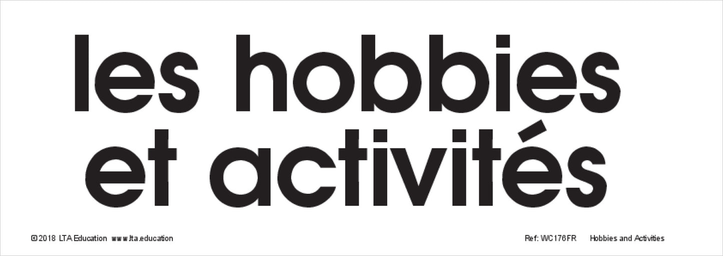 Hobbies and Activities Word Cards
