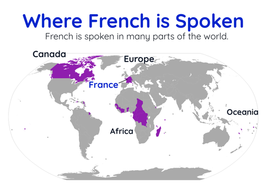 Map: Where French Is Spoken (YF-2)