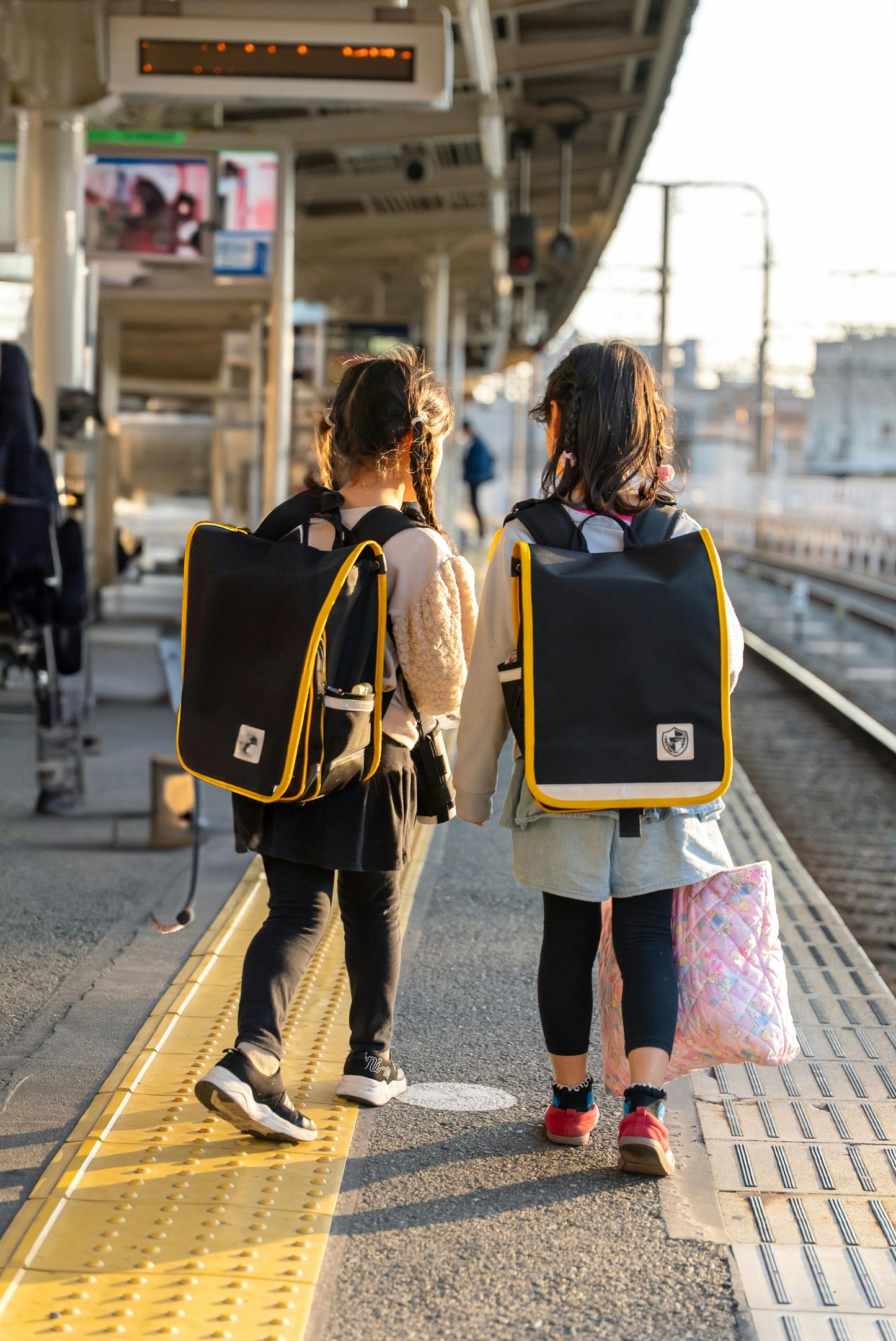 Japanese Students Travelling to School