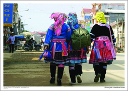 School girls in traditional dress