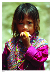 Girl of the Flower Hmong tribe