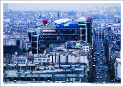 View of the Pompidou Centre in the Beaubourg