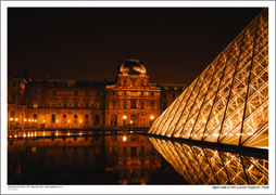 Night view of the Louvre museum, Paris