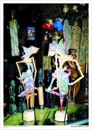 Wayang puppets in a shop